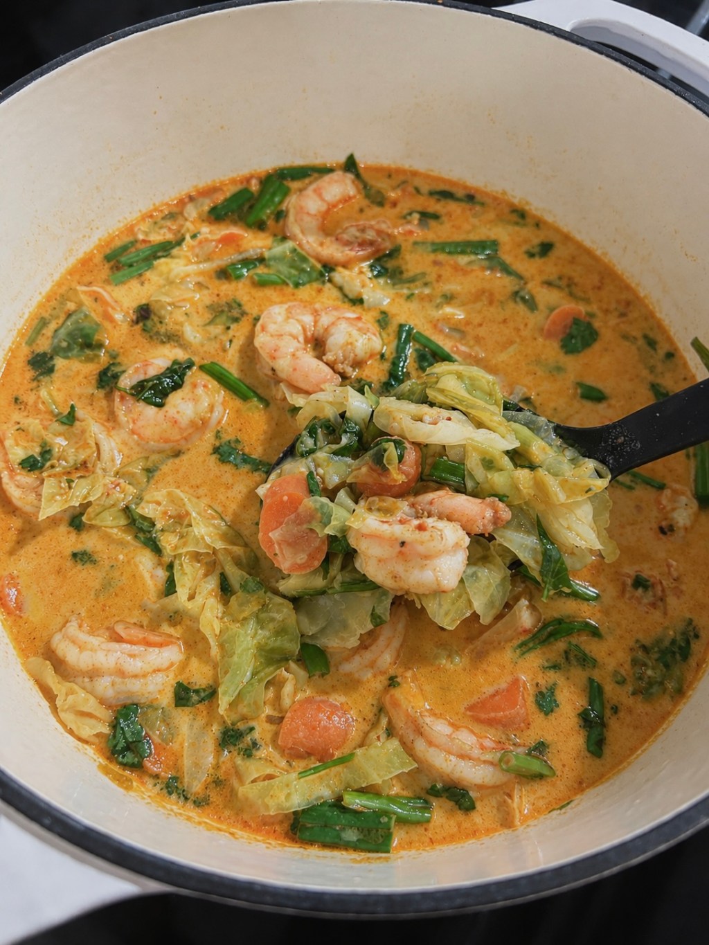 Creamy Thai Red Curry Shrimp Soup with Cabbage (Reset&nbsp;Soup)